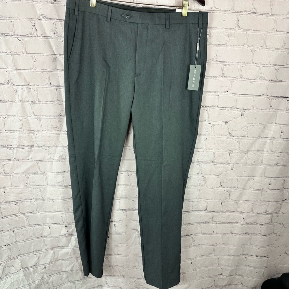 NWT Michael Kors Charcoal meyers Dress Pant men 36x32 office preppy professional